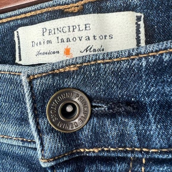 PRINCIPLE DENIM INNOVATORS Dreamer Distressed Knee Patch Skinny Ankle Jean, 25 - Picture 4 of 12